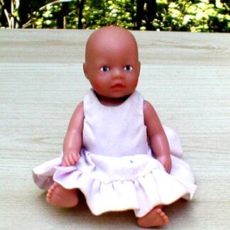 Easy Ruffled Dress Sewing Pattern for Mini Baby Born Doll