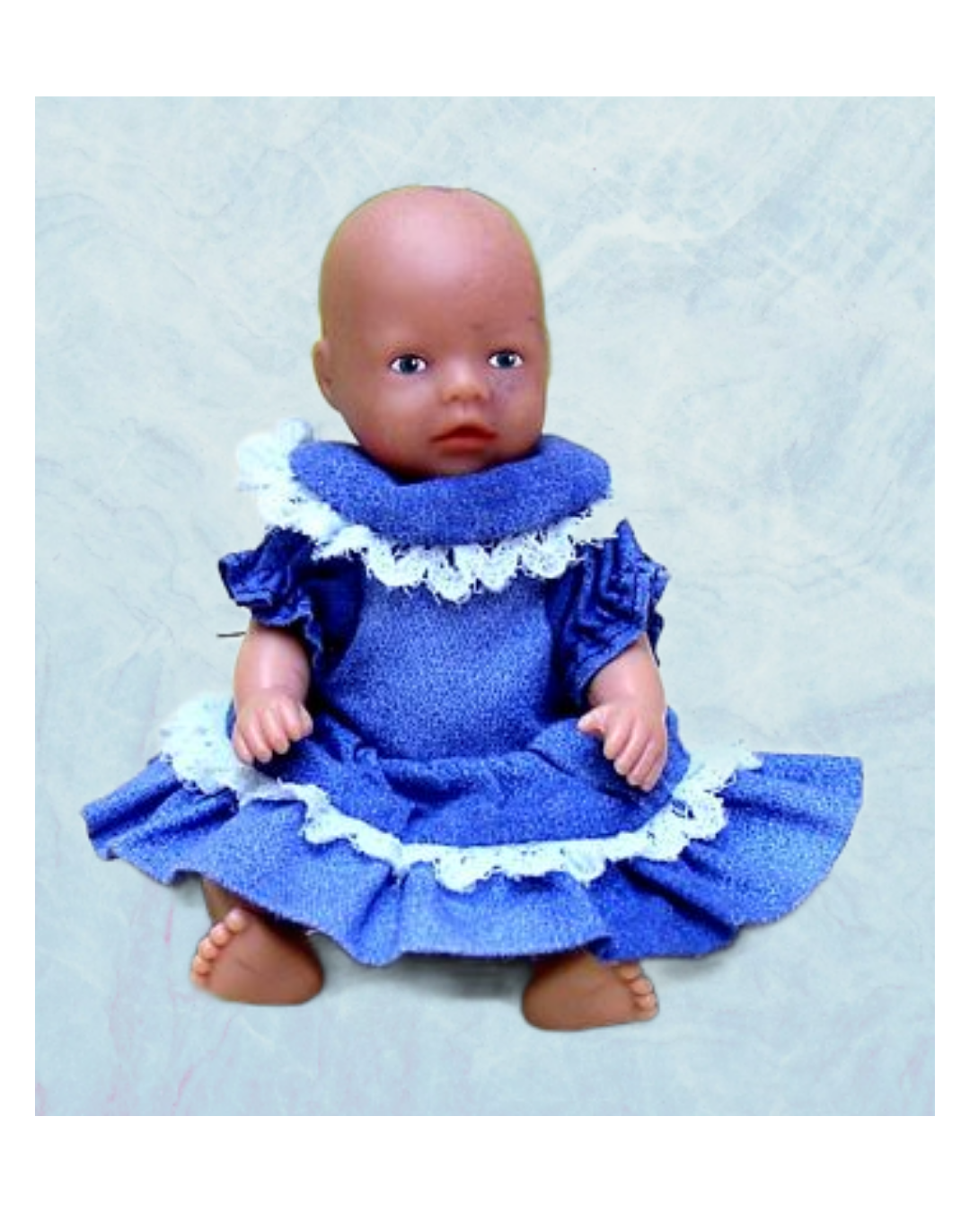 Lacy Blue Doll Dress Pattern: Vintage Style For Mini Baby Born 1 Lacy blue doll dress pattern: vintage style for mini baby born
