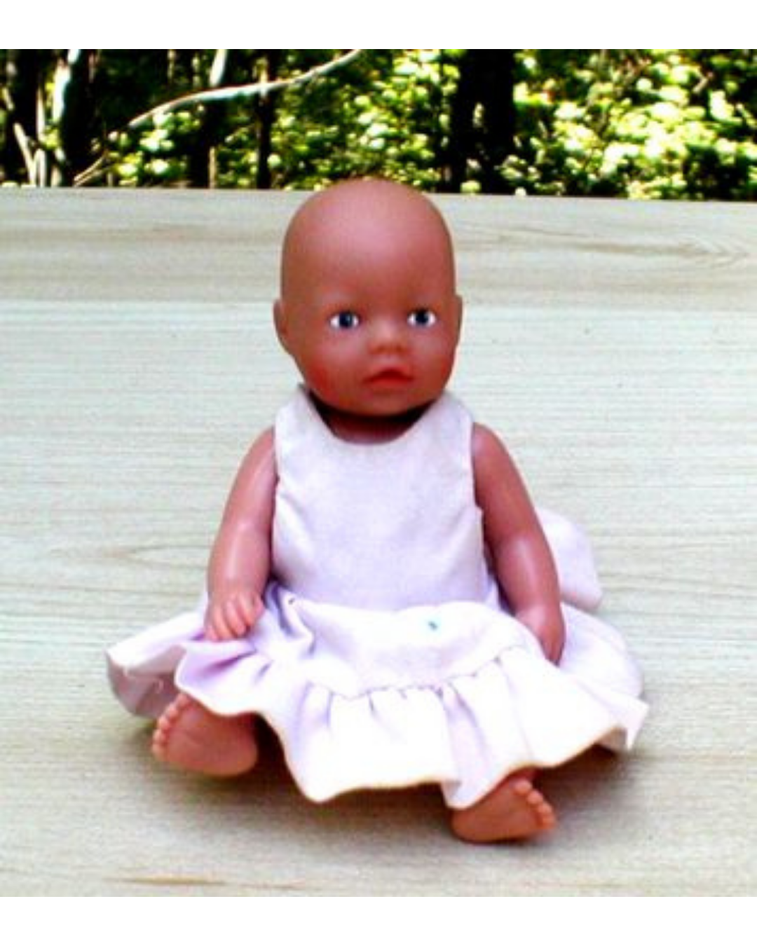 Easy Ruffled Dress Sewing Pattern For Mini Baby Born Doll 1 Easy ruffled dress sewing pattern for mini baby born doll
