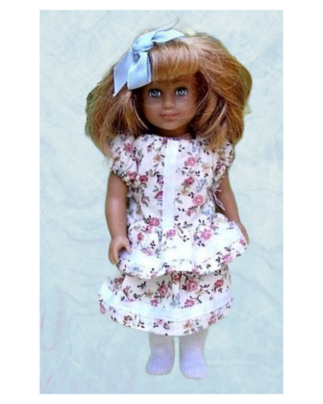 Sweet Two-Layer Skirt Dress Pattern For 6&Quot; Mini American Girl Doll 2 Sweet two-layer skirt dress pattern for 6" mini american girl doll - image 2