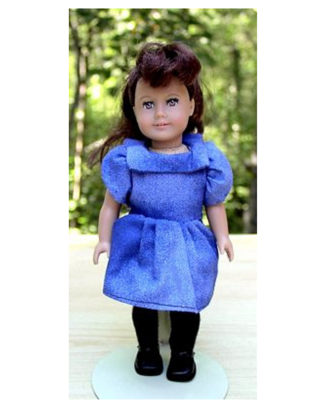 Square Collar Dress Pattern for 6" Mini American Girl Doll
