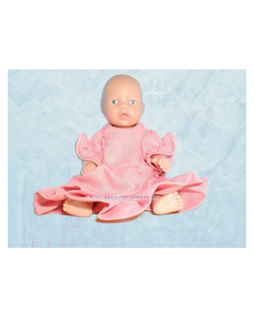 Sew The Classic Pink Doll Dress Pattern For Mini Baby Born Dolls 3 Sew the classic pink doll dress pattern for mini baby born dolls - image 3