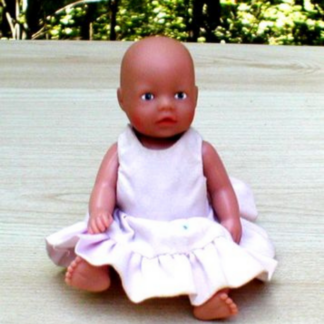 Easy Ruffled Dress Sewing Pattern for Mini Baby Born Doll
