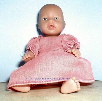 Classic Pink Doll Dress Pattern for Mini Dolls