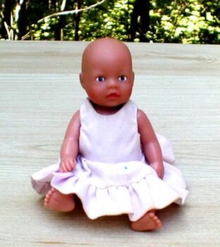 Easy Ruffled Doll Dress Sewing Pattern